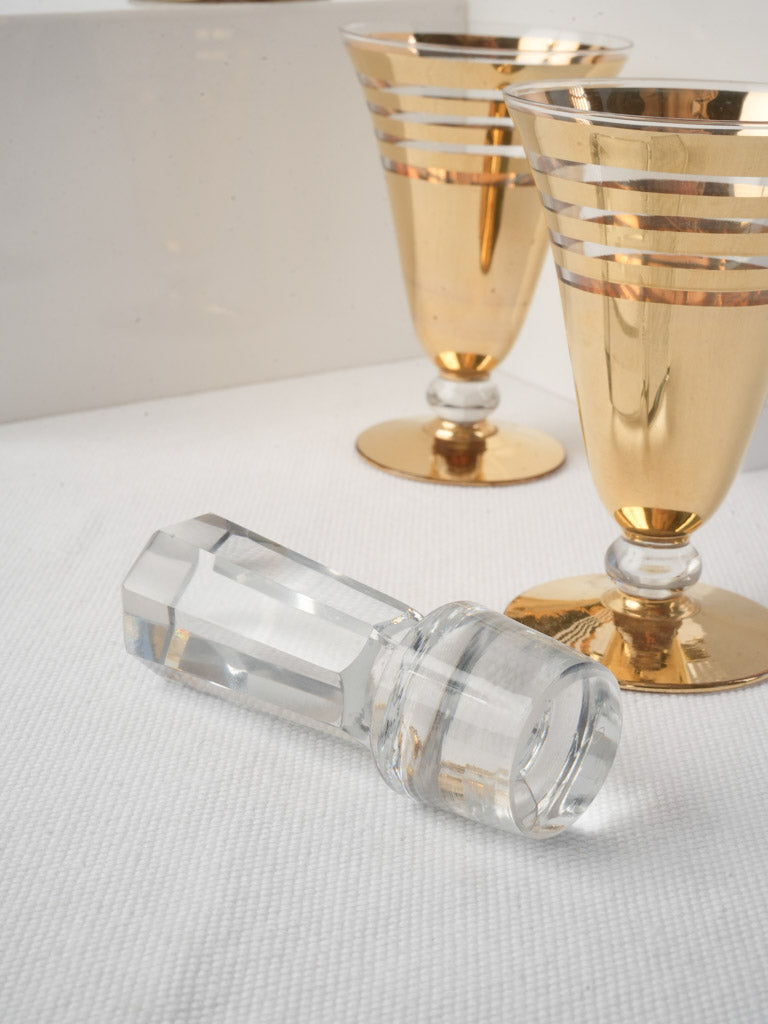 Vintage French-inspired liqueur ensemble  