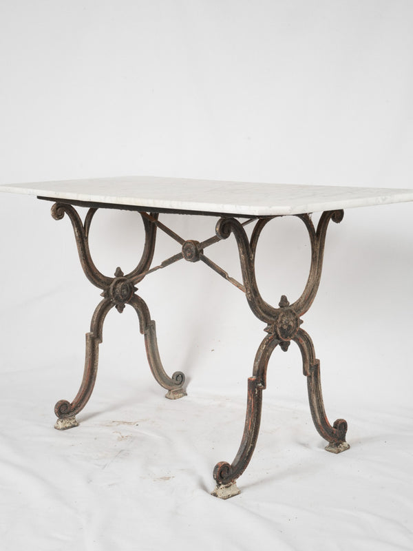 Vintage French marble garden table