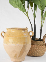 Vintage tapered-base ceramic confit pot
