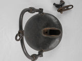 19th century miner's oil lamp - wrought iron