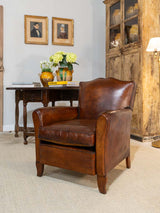 RESERVED CS Antique French leather club chair - moustache