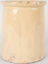 Confit pot w/ pale yellow glaze 7½"