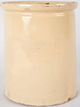 Confit pot w/ pale yellow glaze 7½"