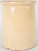 Confit pot w/ pale yellow glaze 7½"