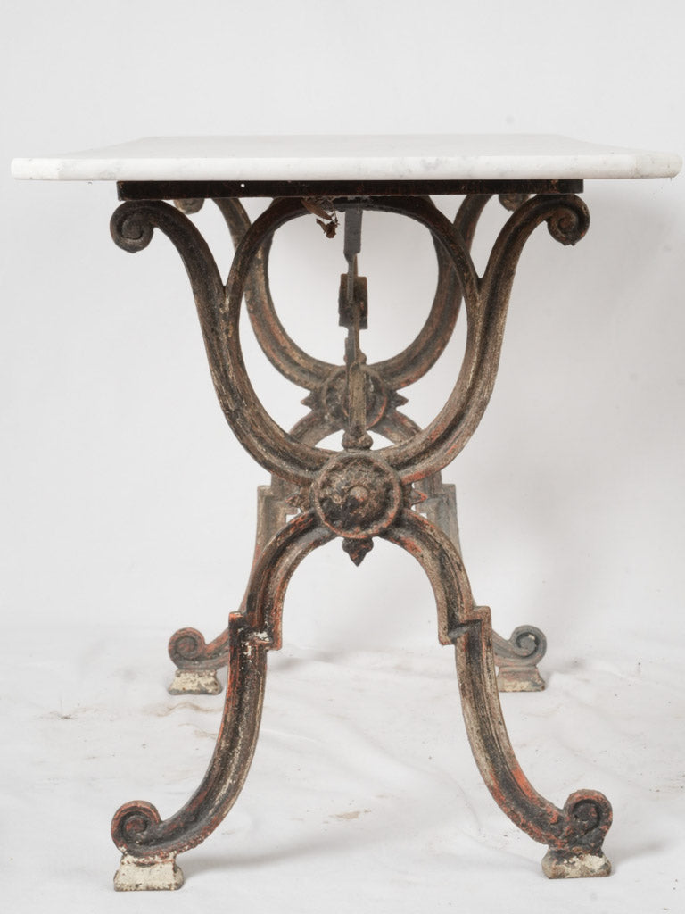 Elegant French cast iron bistro table