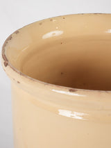 Confit pot w/ pale yellow glaze 7½"