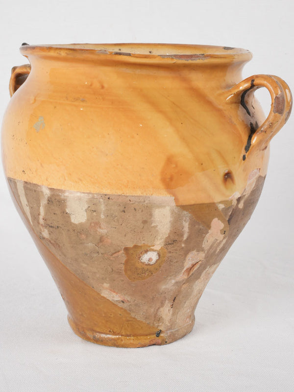 Antique French glazed confit pot