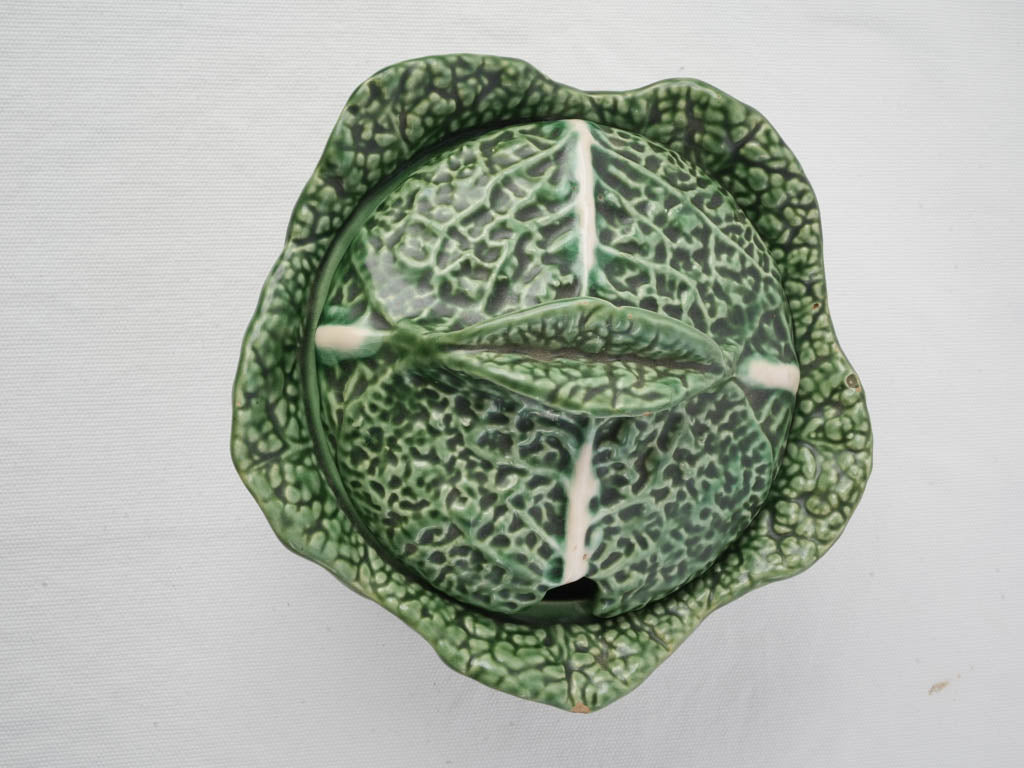 Detailed leaf-motif tureen