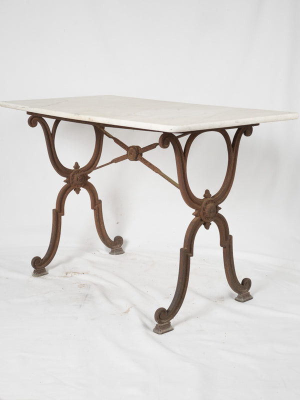 Antique French marble cafe table