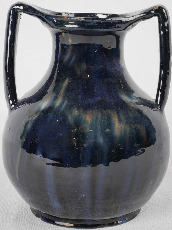 Vintage dark blue vase 8¼"