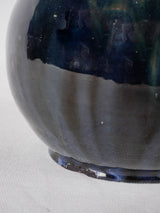 Vintage dark blue vase 8¼"