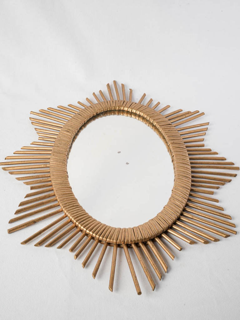 Gilt rattan decorative mirror