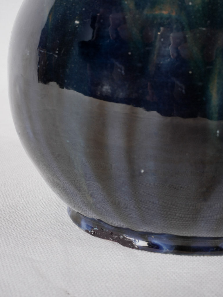 Vintage dark blue vase 8¼"