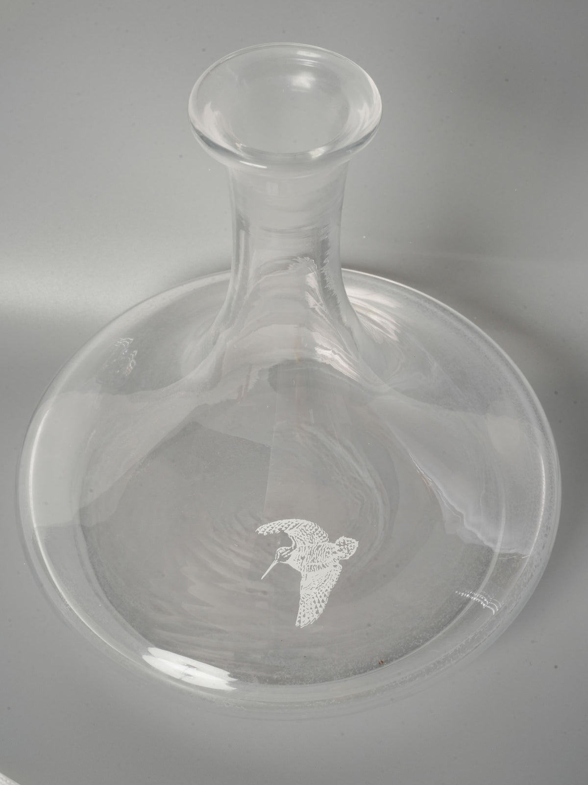 Pair of Vintage Domaine de la Mordorée Glass Carafes