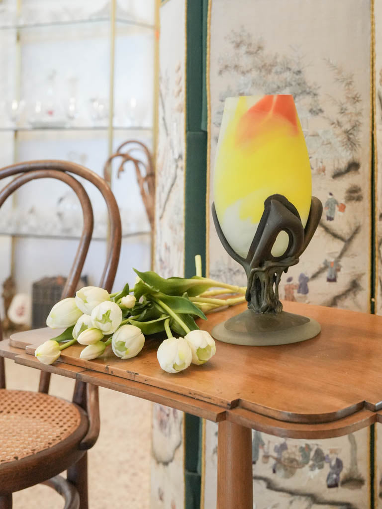 Warm tone mid-century glass vase