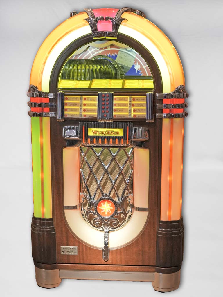 Collectible chrome Wurlitzer Jukebox