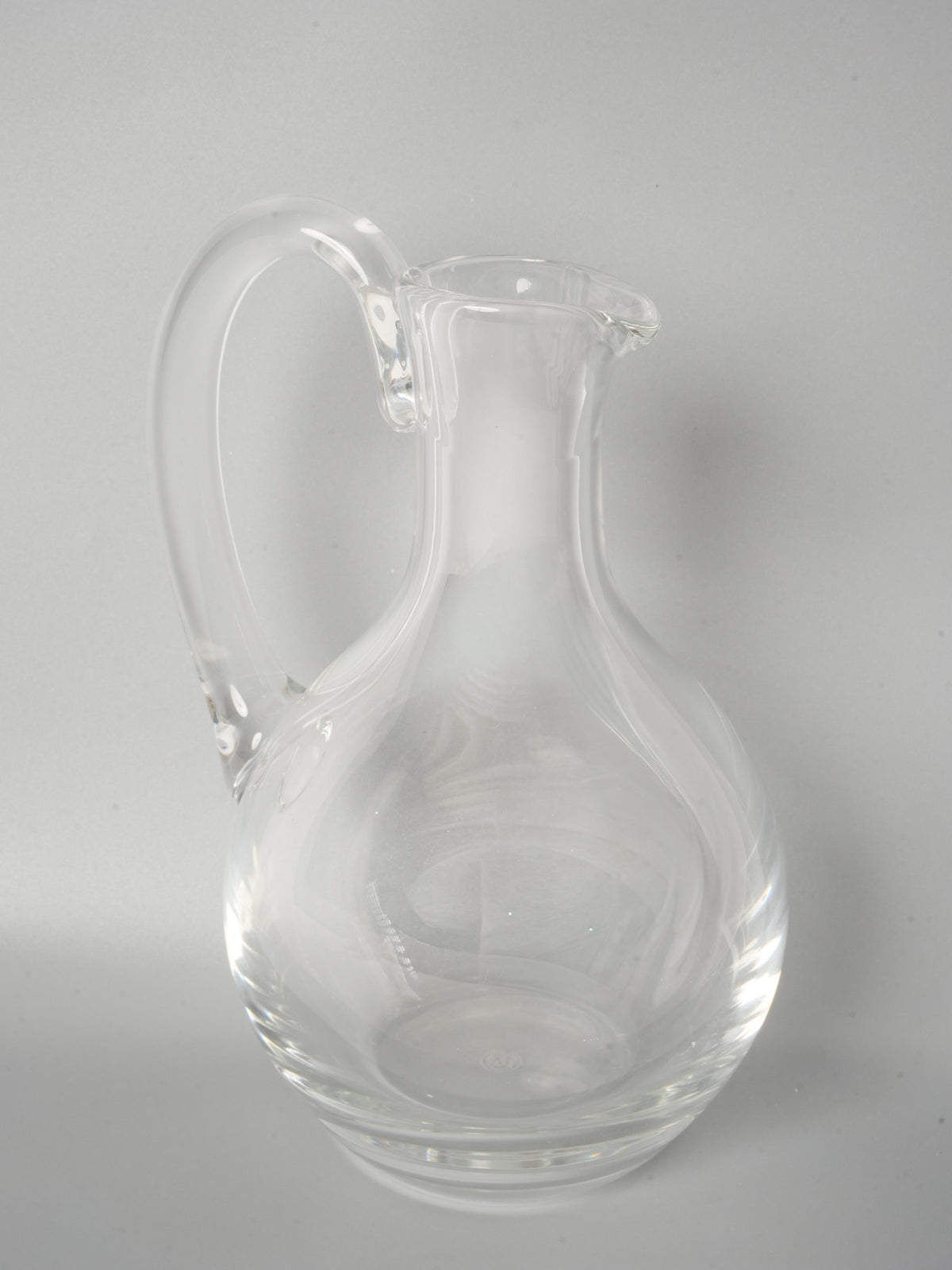 Vintage French Blown Glass Water Pitcher