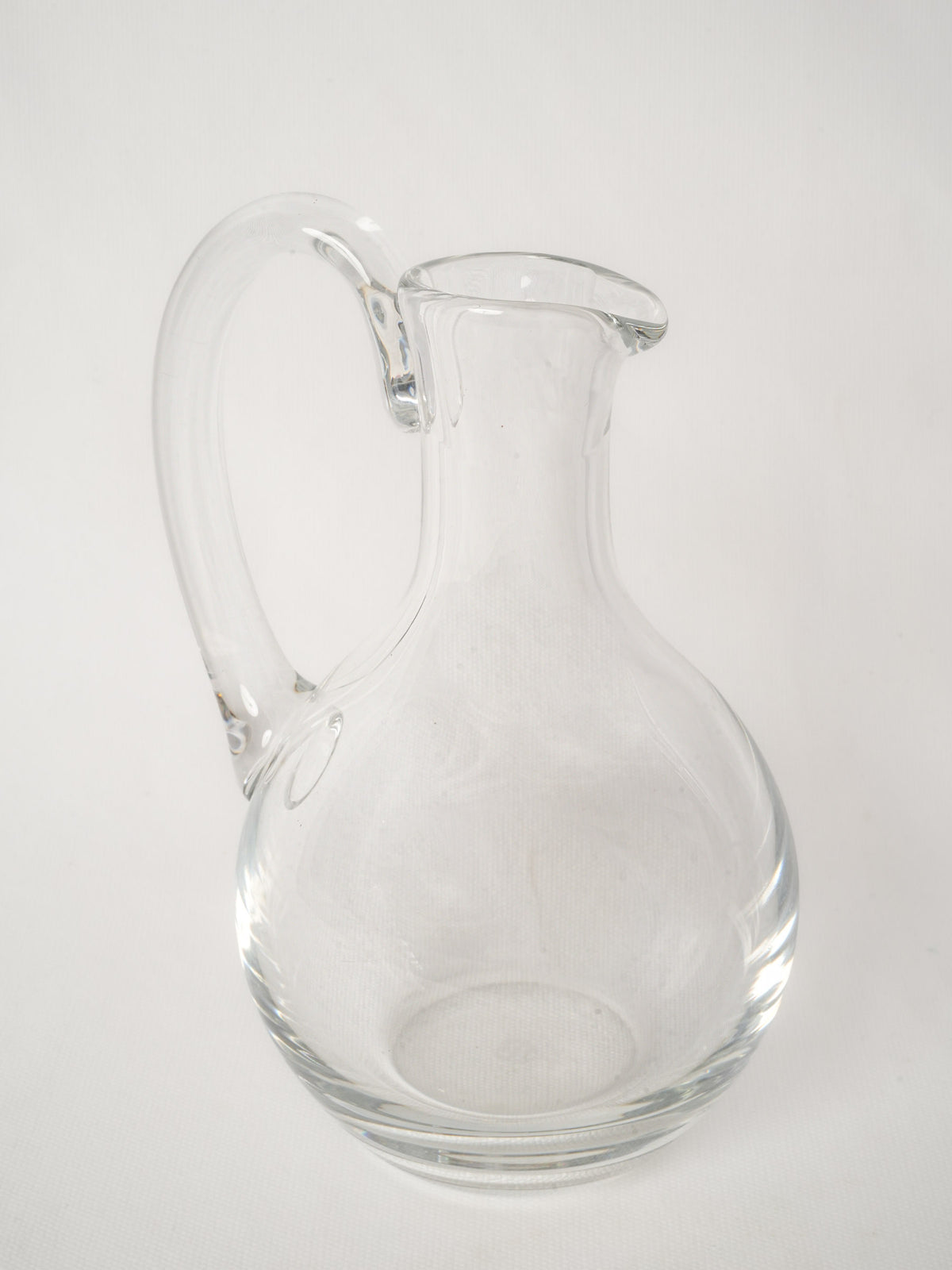 Vintage French Blown Glass Water Pitcher