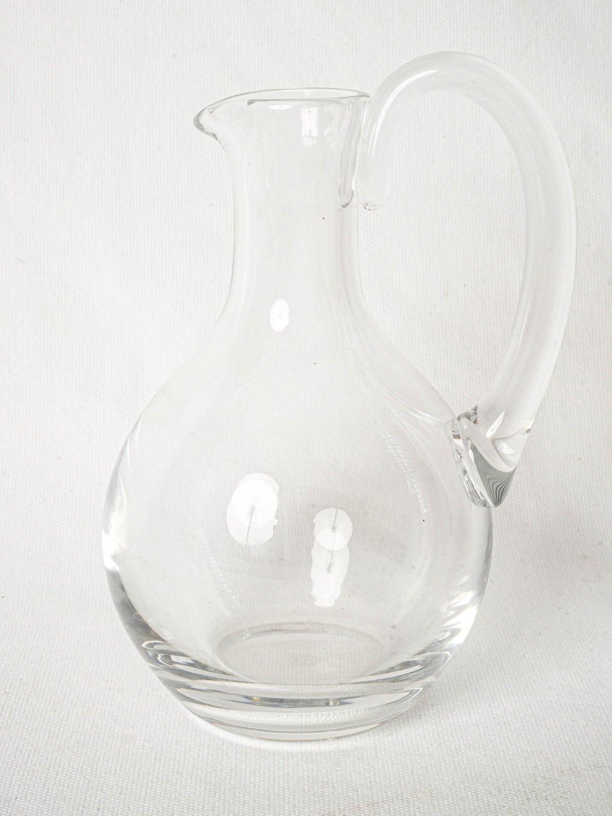 Vintage French Blown Glass Water Pitcher