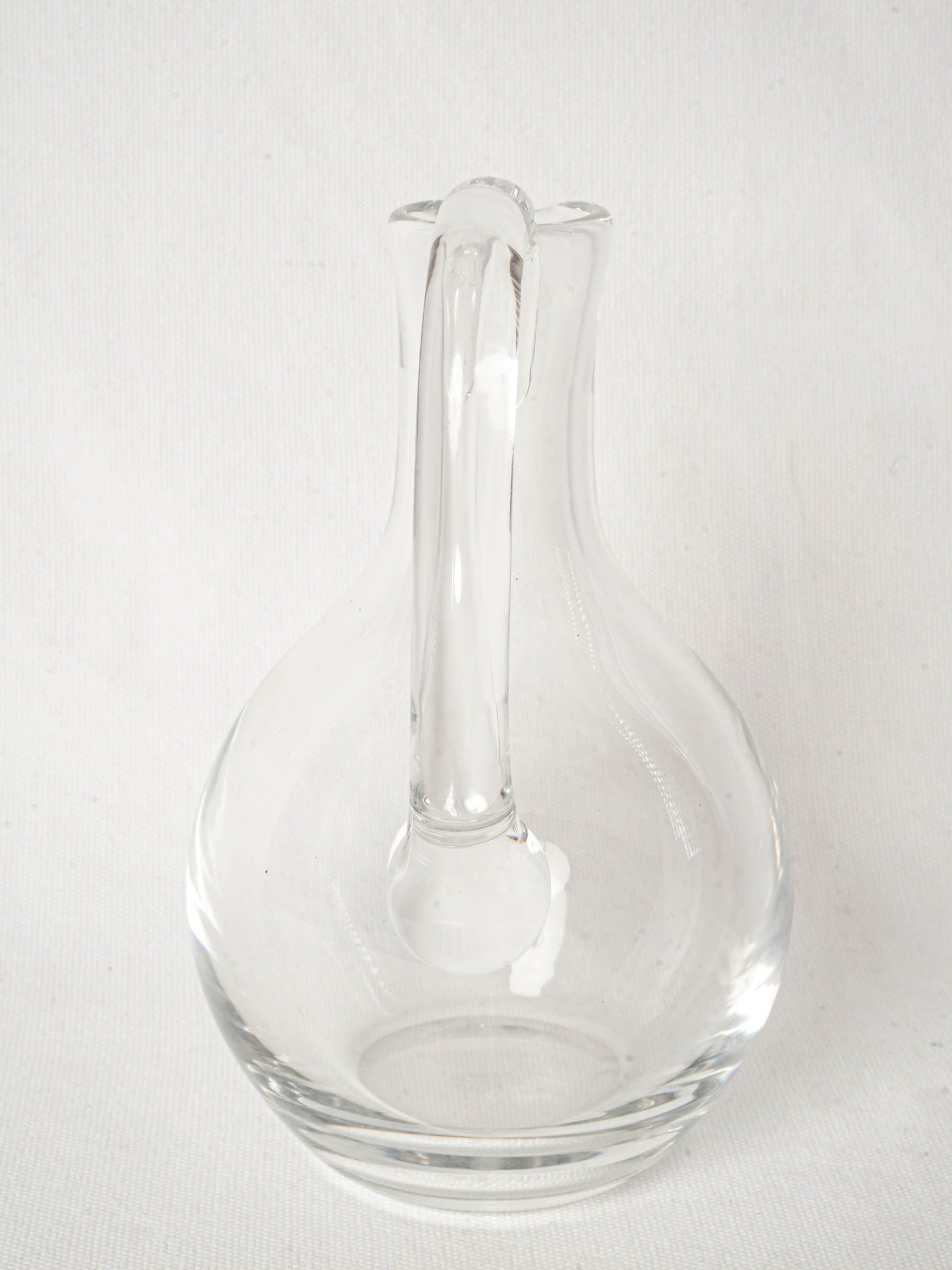 Vintage French Blown Glass Water Pitcher