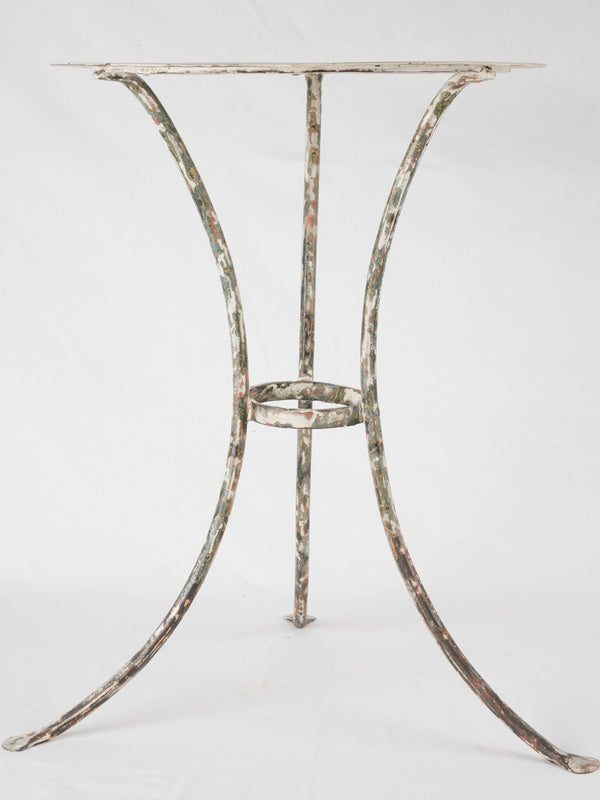 Antique French garden table w/ white patina