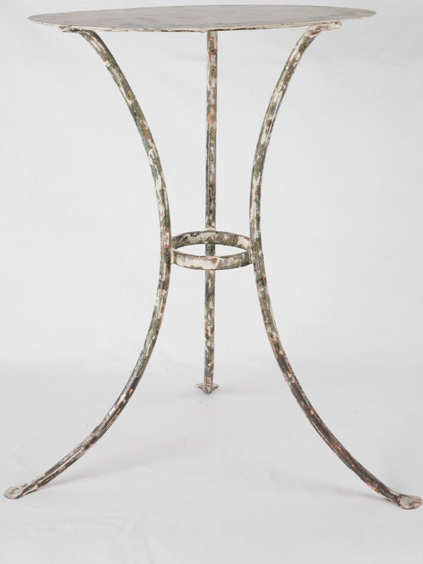 Antique French garden table w/ white patina