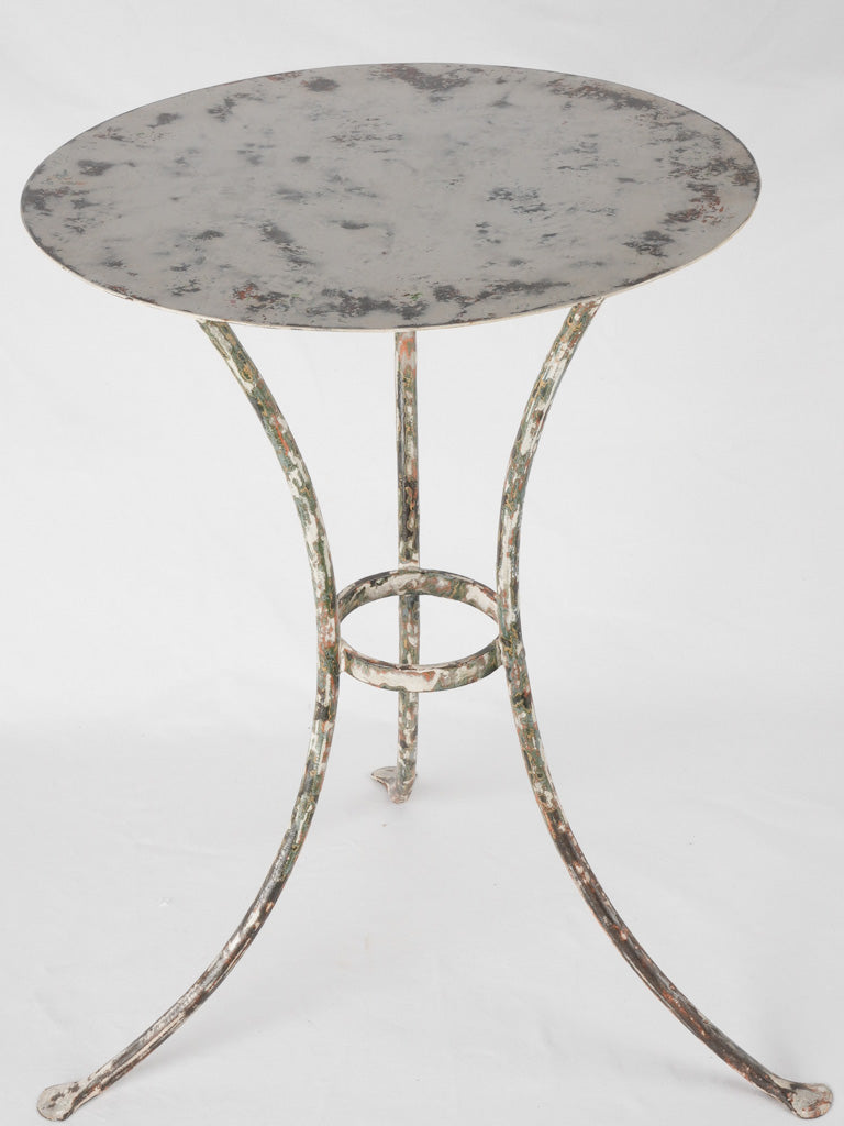 Antique French garden table w/ white patina