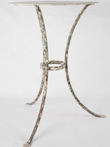 Antique French garden table w/ white patina