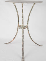 Antique French garden table w/ white patina