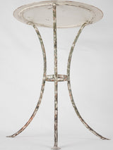 Antique French garden table w/ white patina