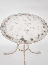 Antique French garden table w/ white patina