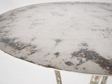Antique French garden table w/ white patina