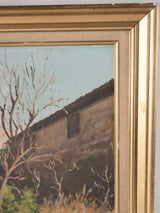 Vintage Provencal landscape painting 22¾" x 28¾"