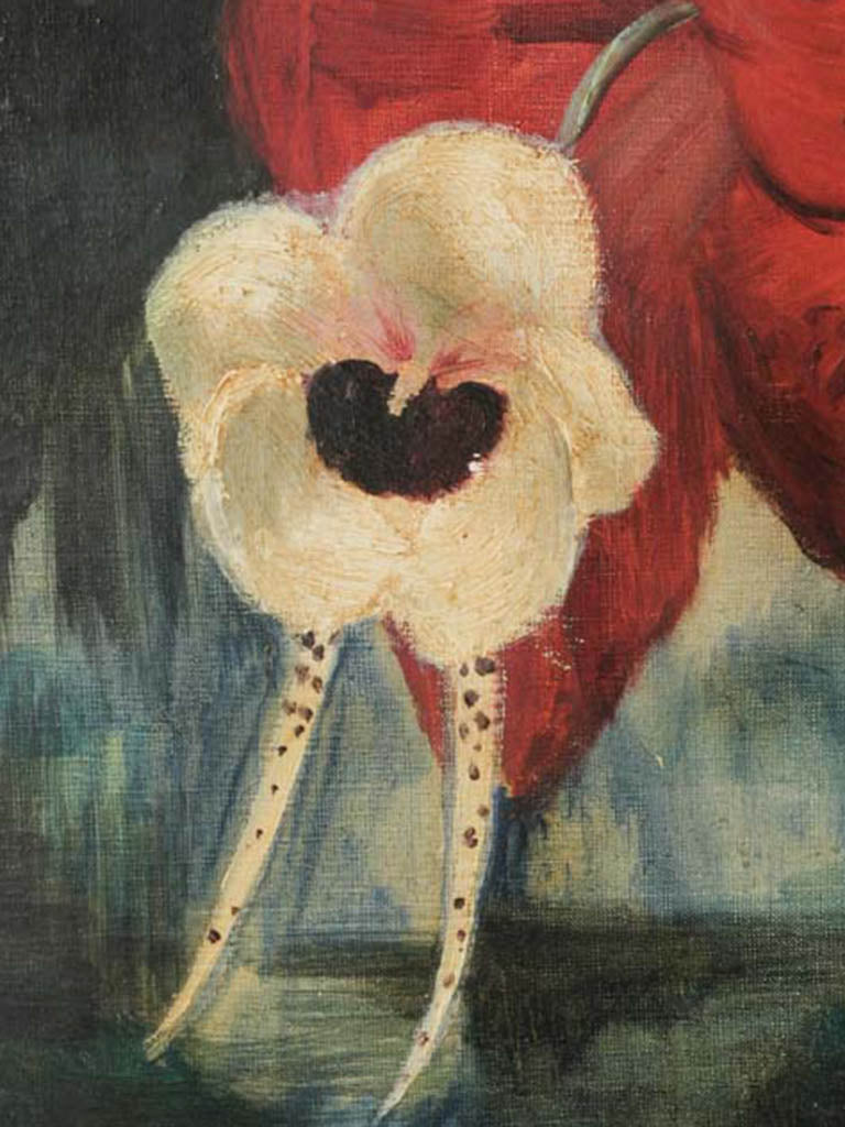 Ornate framed floral art piece