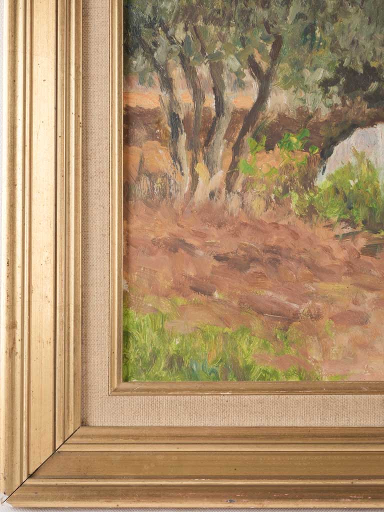 Vintage Provencal landscape painting 22¾" x 28¾"