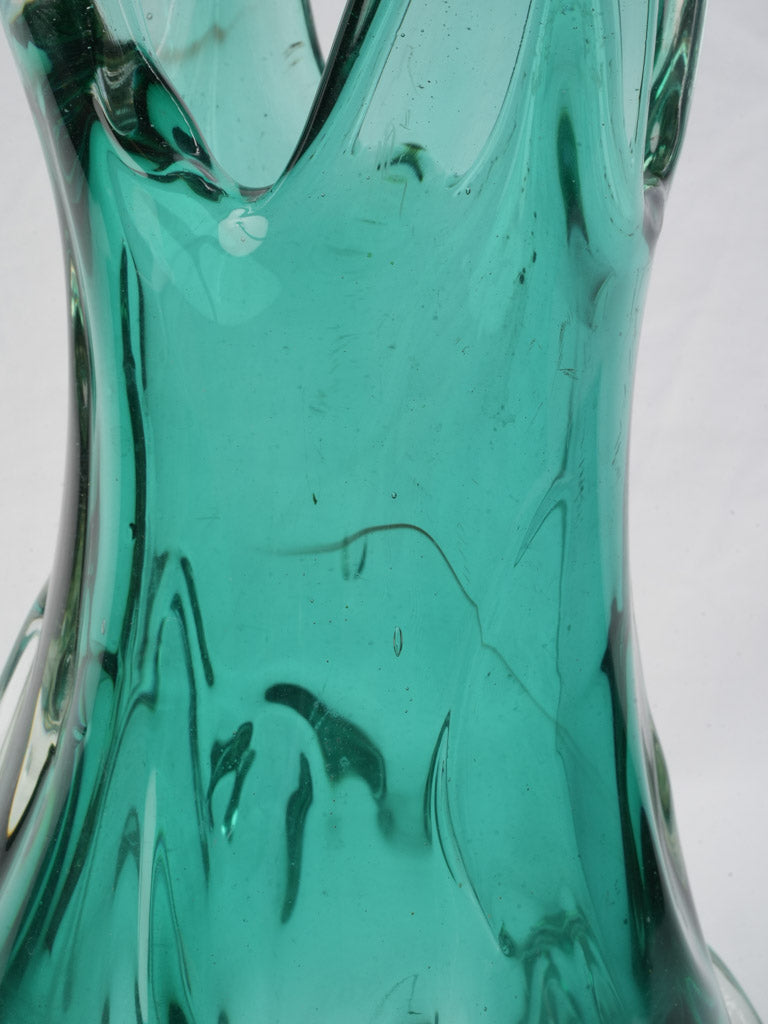 Clear muted grey glass vase  