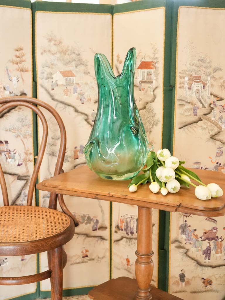 Traditional tranquil mid-century vase