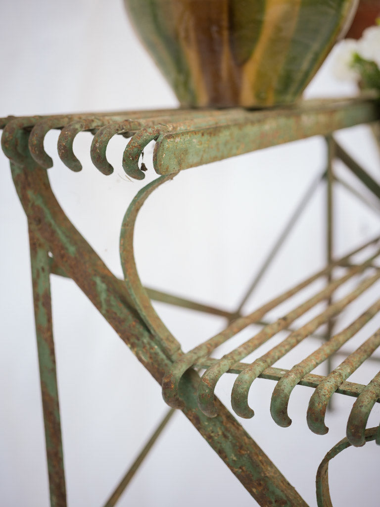 French, Antique Arras-style iron shelf