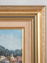 Rustic late 20th-century framed seascape