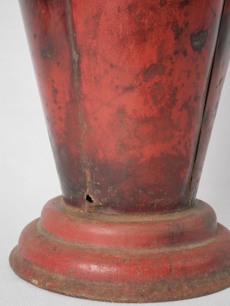 Rustic polychrome metal umbrella stand