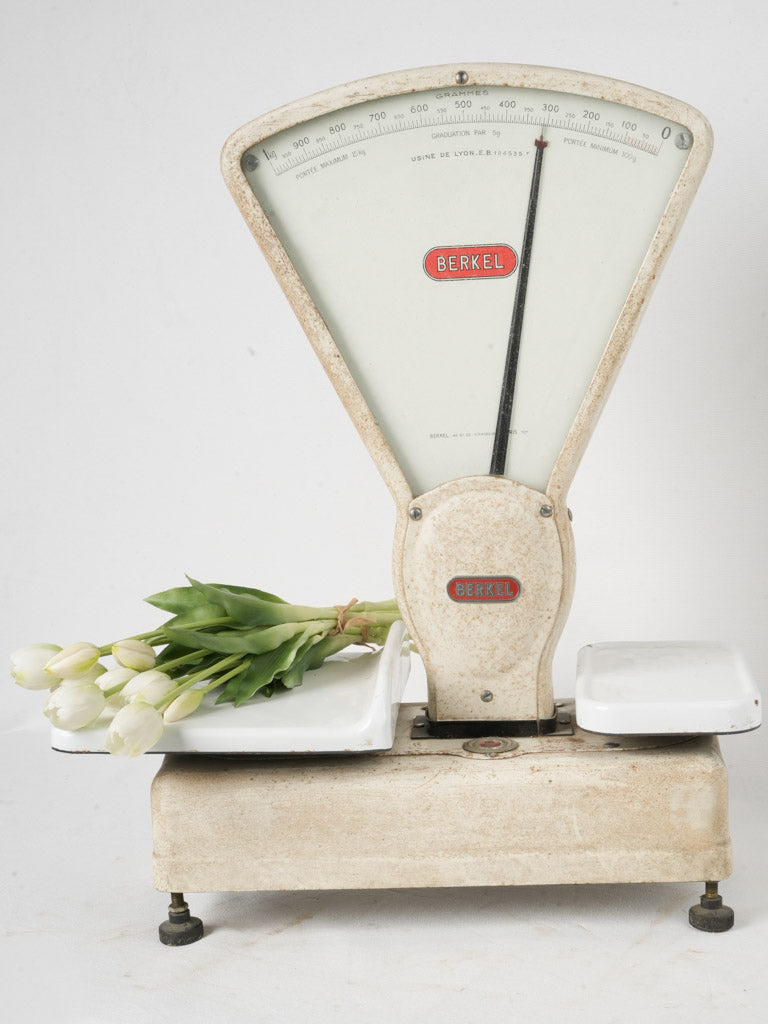 Vintage enamel trade scale