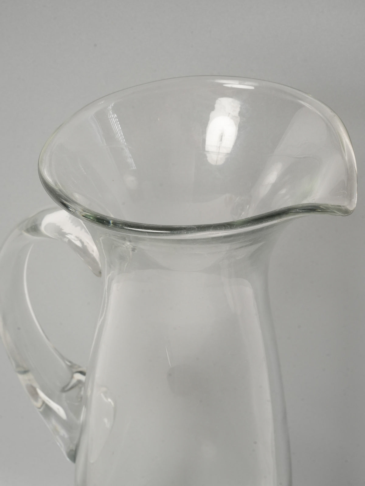 Antique French Blown Glass Cider Pitcher 11"