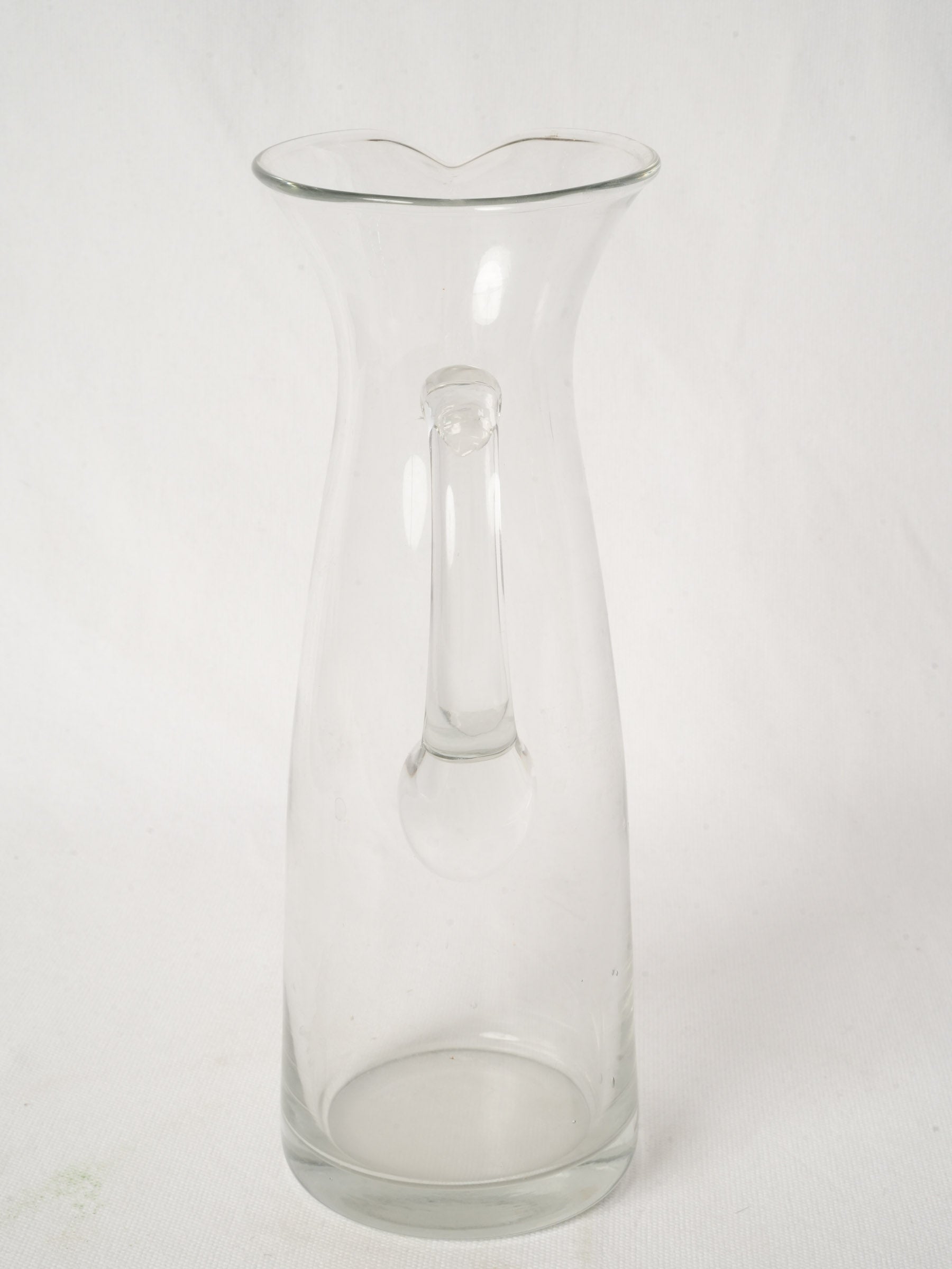 Antique French Blown Glass Cider Pitcher 11"