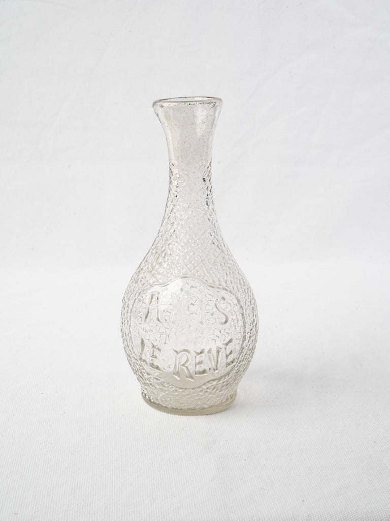 Early 20th Century French “Anis Le Rêve” Mouth-Blown Glass Carafe - 9¾"