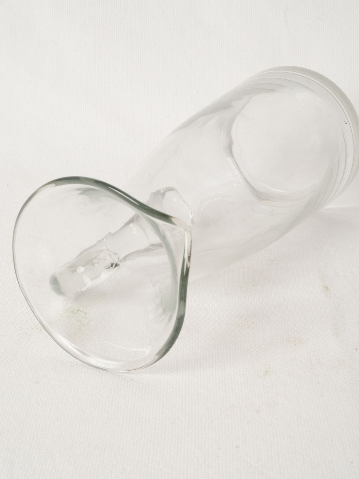 Antique French Blown Glass Cider Pitcher 11"