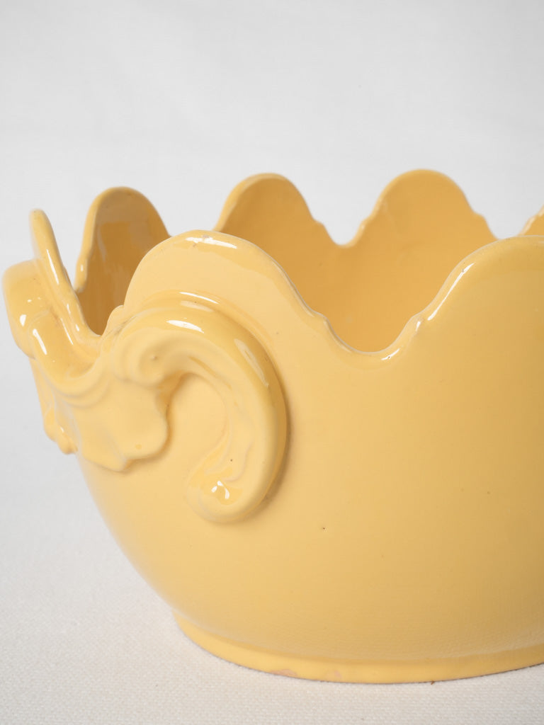 Decorative earthenware glass cooler - Curved