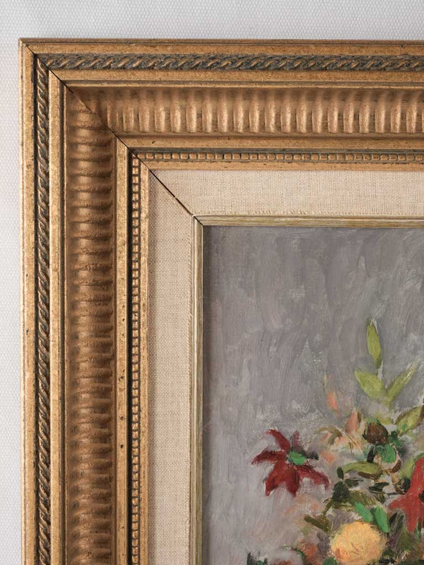 Mid-century signed oil canvas artwork