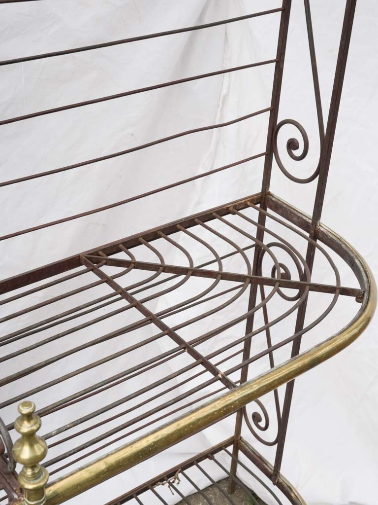 Decorative brass and iron display