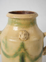 Vintage Yellow and Green Ceramic Milk Pot
