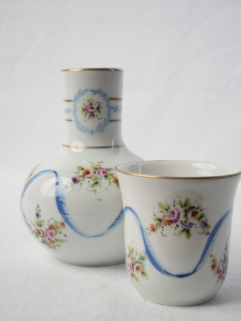 Antique French bedside carafe set  